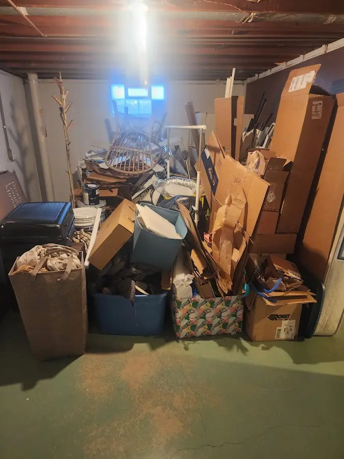 Roll-off dumpster container at job site for 4 Yard Dumpster Rental in Tiger Point